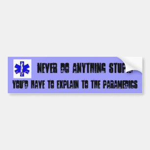 NEVER do anything stupid Bumper Sticker