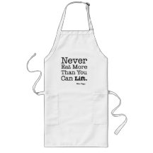 "Never Eat More Than You Can Lift" Long Apron