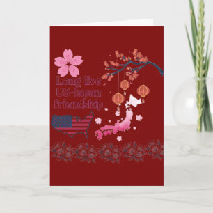 Never ending friendship deep red card