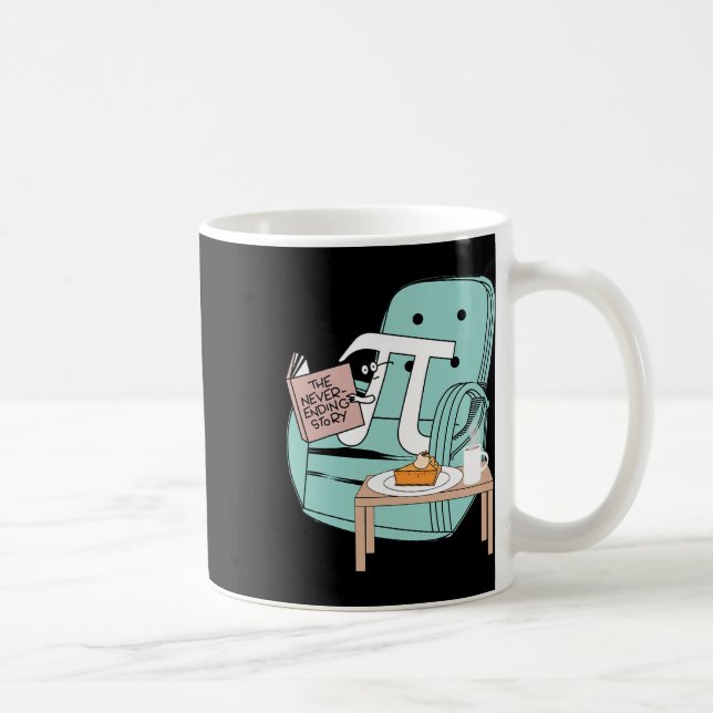Never Ending Funny Story Pi Day Celebration Math  Coffee Mug (Right)