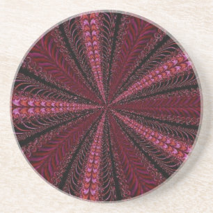 Never Ending Red Ribbon Coaster