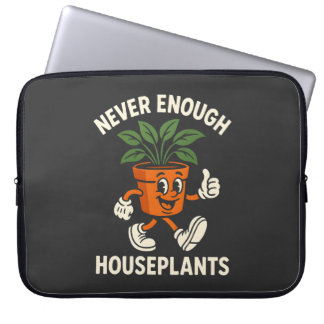 Never Enough Houseplants Walking Pot Cartoon Funny Laptop Sleeve
