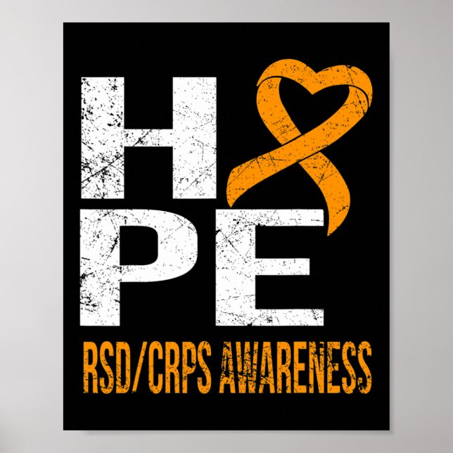 Never Ever Ever Give Up Hope Rsdcrps Awareness T S Poster (Front)