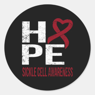 Never Ever Ever Give Up Hope Sickle Cell Awareness Classic Round Sticker