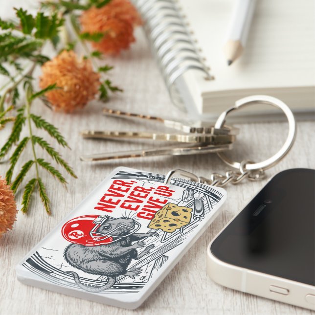 Never ever give up 2 key ring (Front Right)