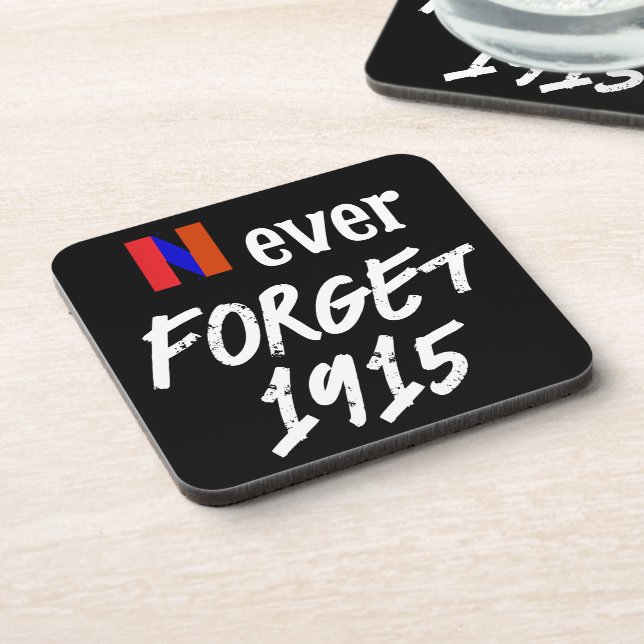 Never Forget 1915 Beverage Coaster (Left Side)