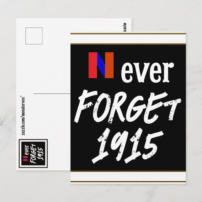Never Forget 1915 Postcard (Front/Back)