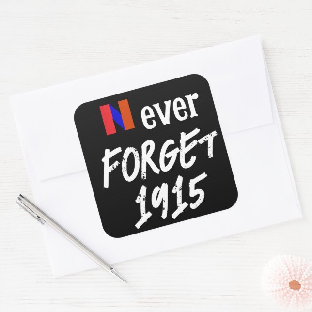 Never Forget 1915 Sticker (Envelope)