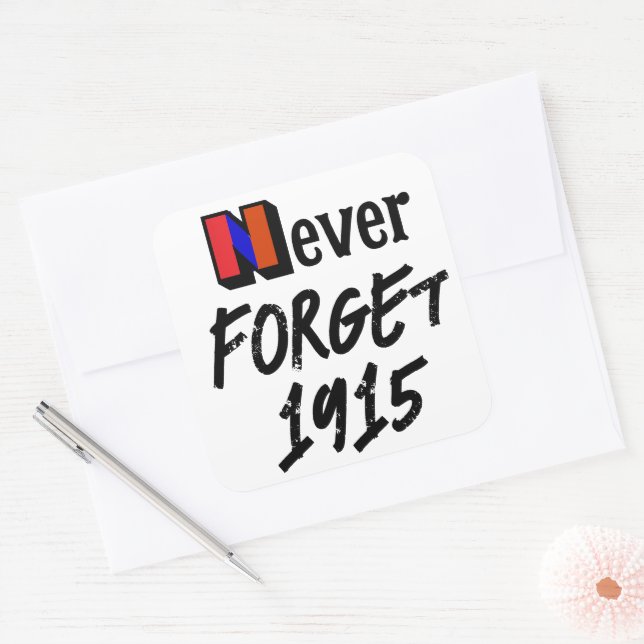 Never Forget 1915 Sticker (Envelope)