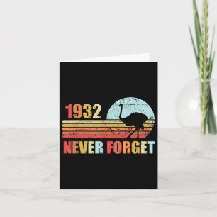 Never Forget 1932 Great Emu War Funny Australia Hi Card