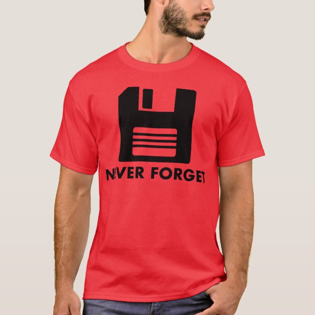 Never Forget 80s Floppy Disk friend T-Shirt (Front)