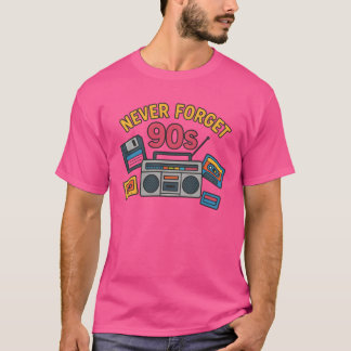 Never Forget 90s Retro Gift Cassette Floppy friend T-Shirt
