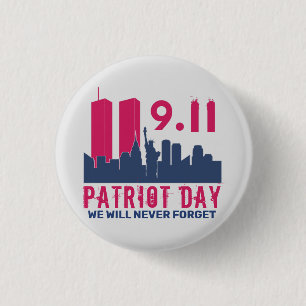 Never Forget 911 20th Anniversary Patriot Day 2021 3 Cm Round Badge