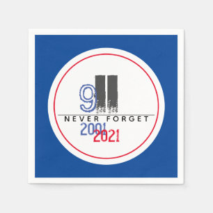 Never Forget 911 Patriotic World Trade Centre Napkin