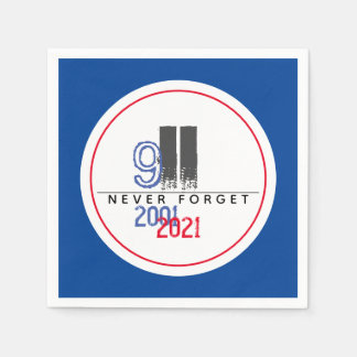 Never Forget 911 Patriotic World Trade Centre Napkin