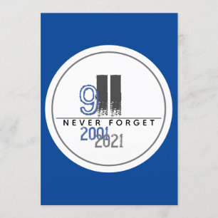 Never Forget 911Grey World Trade Centre Invitation