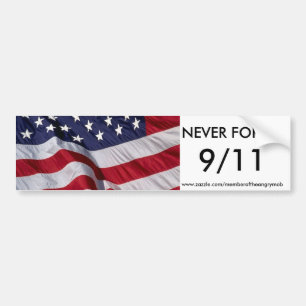NEVER FORGET 9/11 bumper sticker