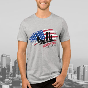 Never Forget 9/11 Remembrance Tri-Blend Shirt
