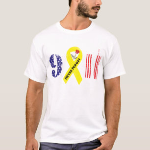 Never Forget 9 11 Yellow Ribbon T-Shirt