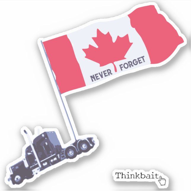 "Never Forget" Canadian Trucker Convoy Vinyl (Front)