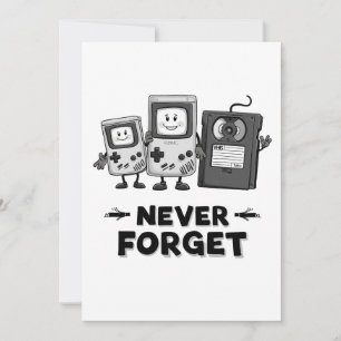 Never Forget Casse tape Vintage  90s aesthetic Invitation