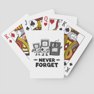 Never Forget Casse tape Vintage  90s aesthetic Playing Cards