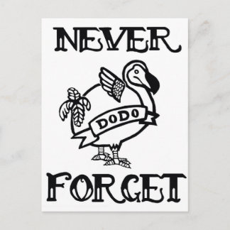 Never Forget- Dodo Postcard