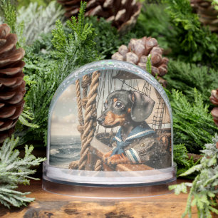Never Forget Me Dachshund Snowglobe