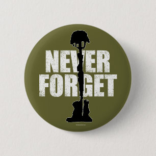 Never Forget (Memorial Day) 6 Cm Round Badge