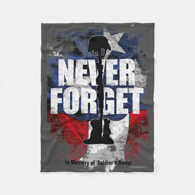 Never Forget (Memorial Day) Fleece Blanket (Front)