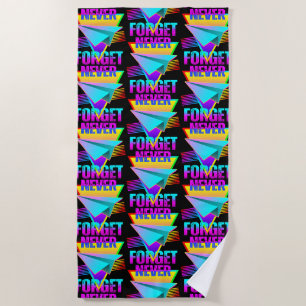 Never Forget Paper Aeroplane Beach Towel