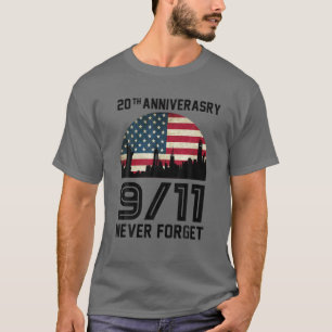 Never Forget Patriotic 911 American Flag Vintage T-Shirt