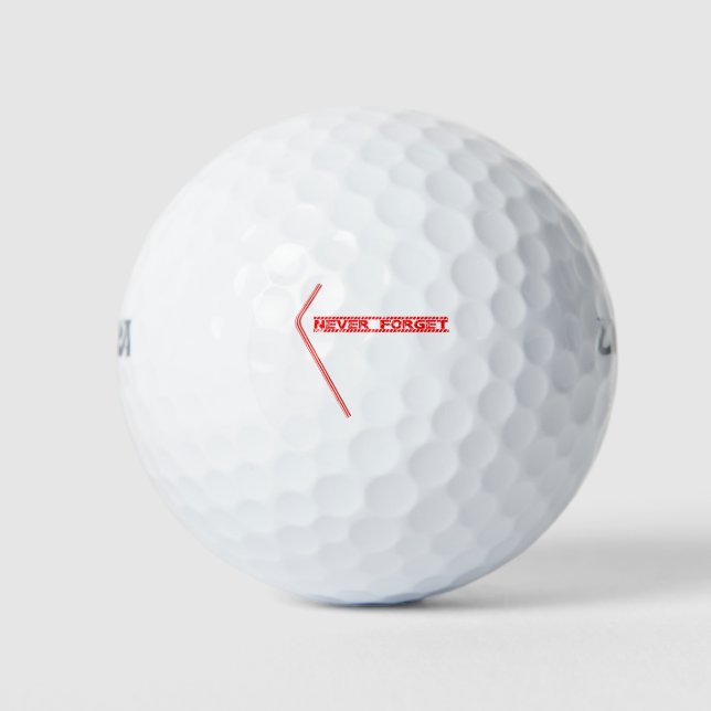 Never Forget Plastic Straws Golf Balls (Front)