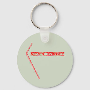 Never Forget Plastic Straws Key Ring
