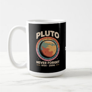 Never Forget Pluto 1930-2006 Funny Retro Space Coffee Mug