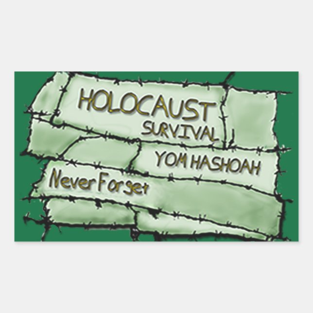 Never Forget Rectangular Sticker (Front)