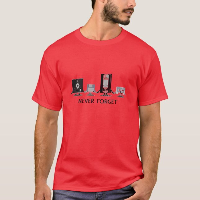 Never Forget  (Red) T-Shirt (Front)