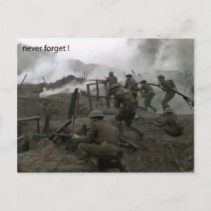 Never Forget Rememberance Day Postcard