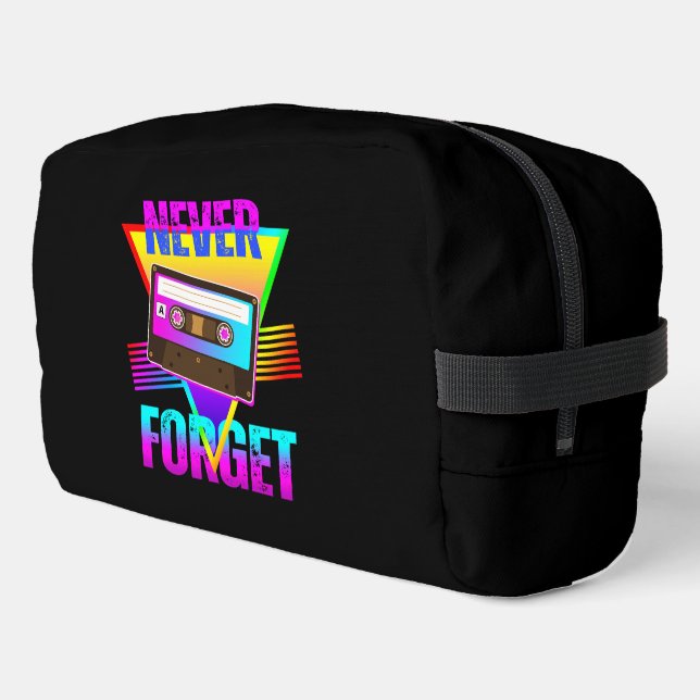 Never Forget Retro Cassette Tape Recorder Dopp Kit (Left Corner)