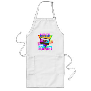 Never Forget Retro Cassette Tape Recorder Long Apron