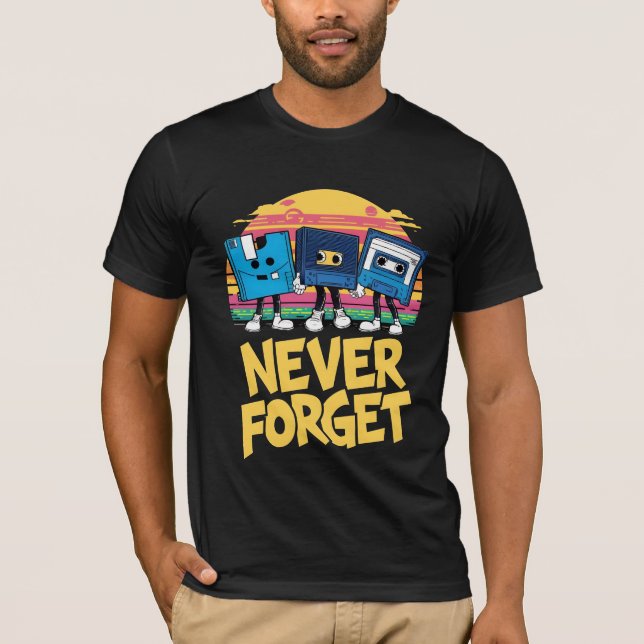 Never Forget Retro Graffiti T-Shirt (Front)