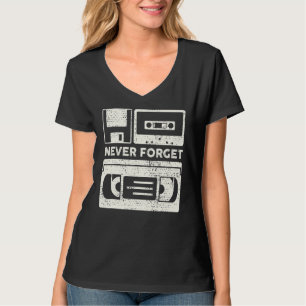 Never Forget Retro Vintage Cassette Tape Graphic T-Shirt