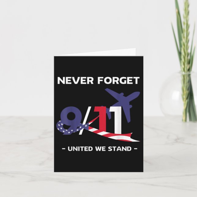 Never Forget September 11 2001 Memorial Day Card (Front)