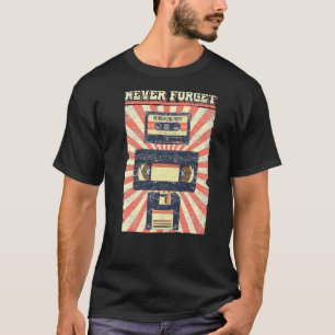 Never Forget Tee Funny Videocassette Floppy Disc V