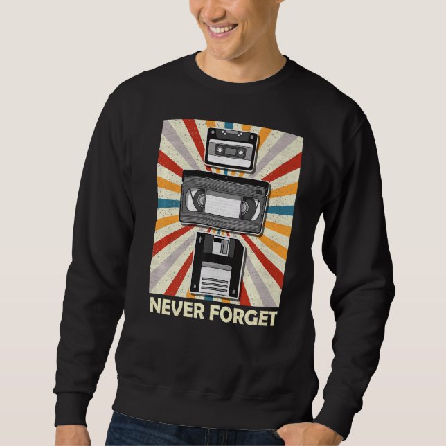 Never Forget Tee Funny Videocassette Floppy Disc V (Front)