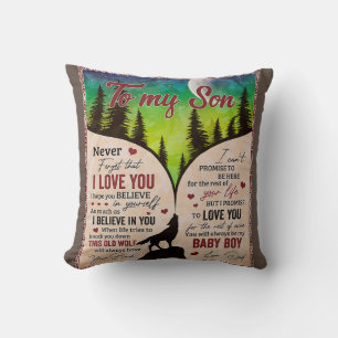 Never Forget That I Love You- Wolf Dad To Son Cushion
