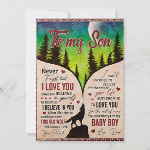 Never Forget That I Love You- Wolf Dad To Son Invitation