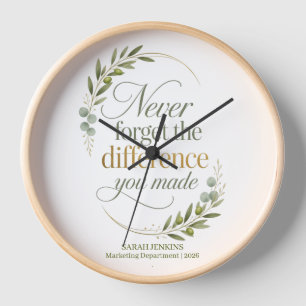 Never Forget The Difference You Made Retirement  Clock