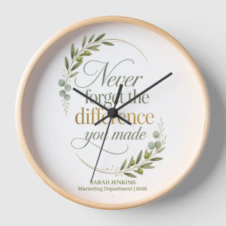 Never Forget The Difference You Made Retirement Clock