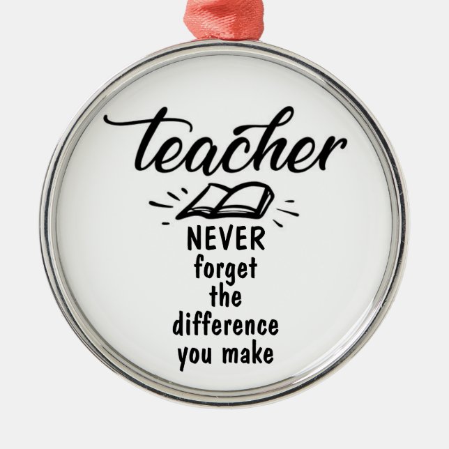 NEVER FORGET "THE DIFFERENCE YOU MAKE" METAL TREE DECORATION (Front)